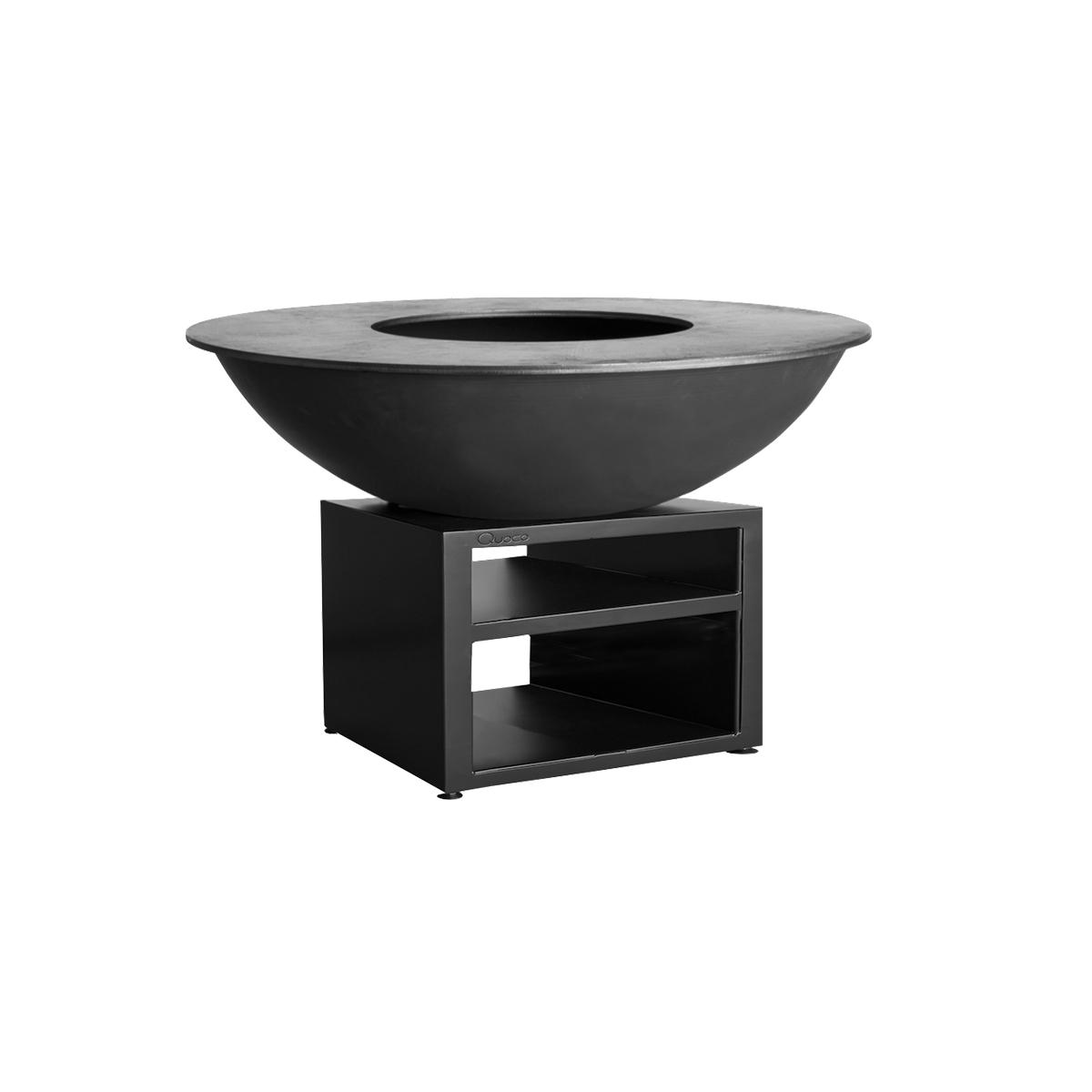 Feuerschale mit Grill - Quoco Piatto Extra Large - Dunkelgrau-Stahl
