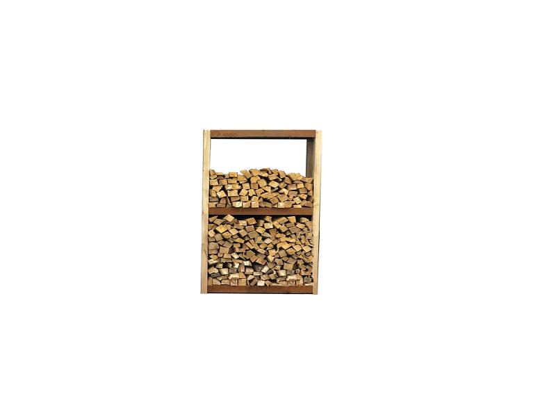 Kaminholzregal - Quoco Cremagliera - Cortenstahl B:120 x H:225 cm