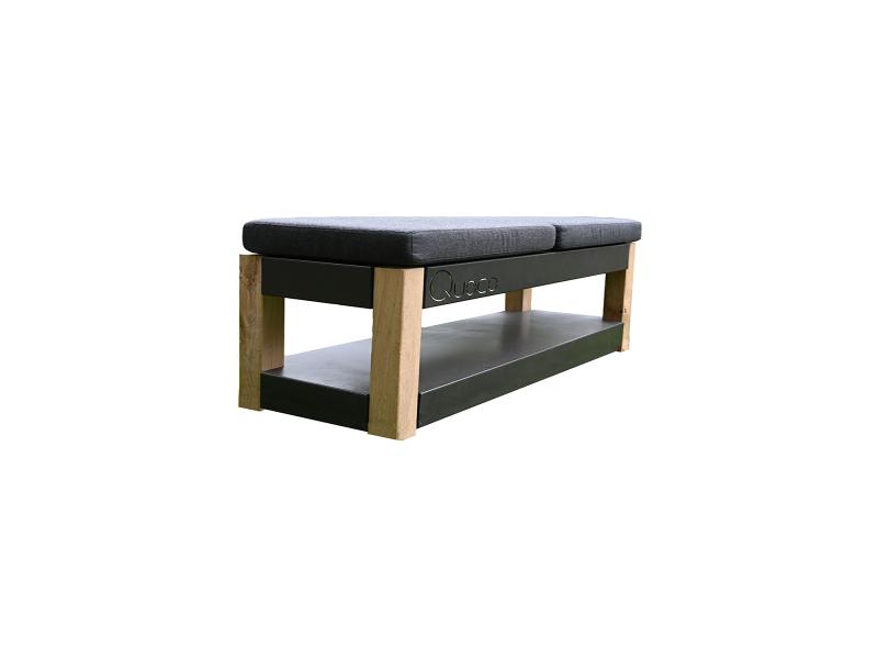 Gartenbank - Quoco Panca 120 - Dunkelgrau-Stahl
