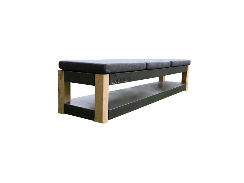 Gartenbank - Quoco Panca 180 - Dunkelgrau-Stahl
