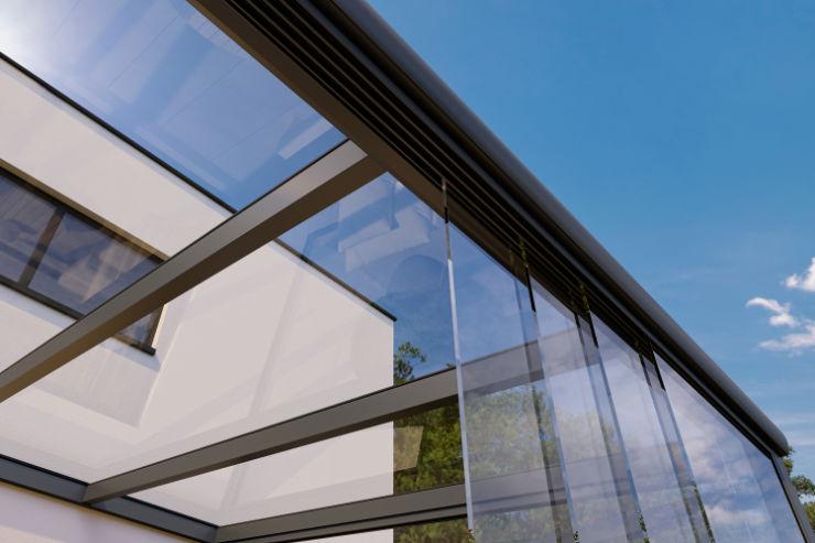 Schiebewände Aluminium Terrassenüberdachung - Bausatz Alu Terrassendach - Teranda