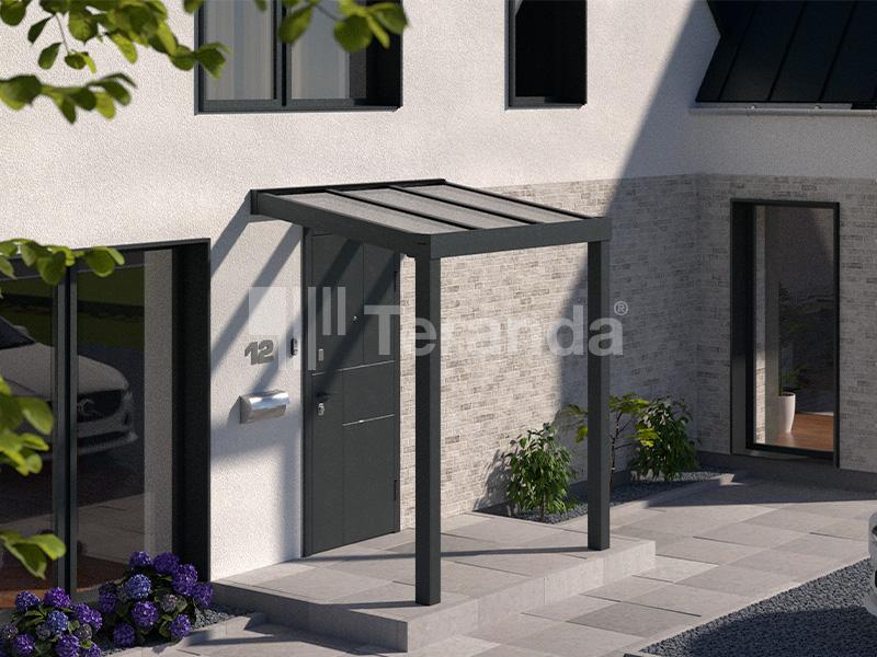 Teranda Terrassendächer aus Alu in Farbe 7016 und Dacheindeckung Polycarbonat