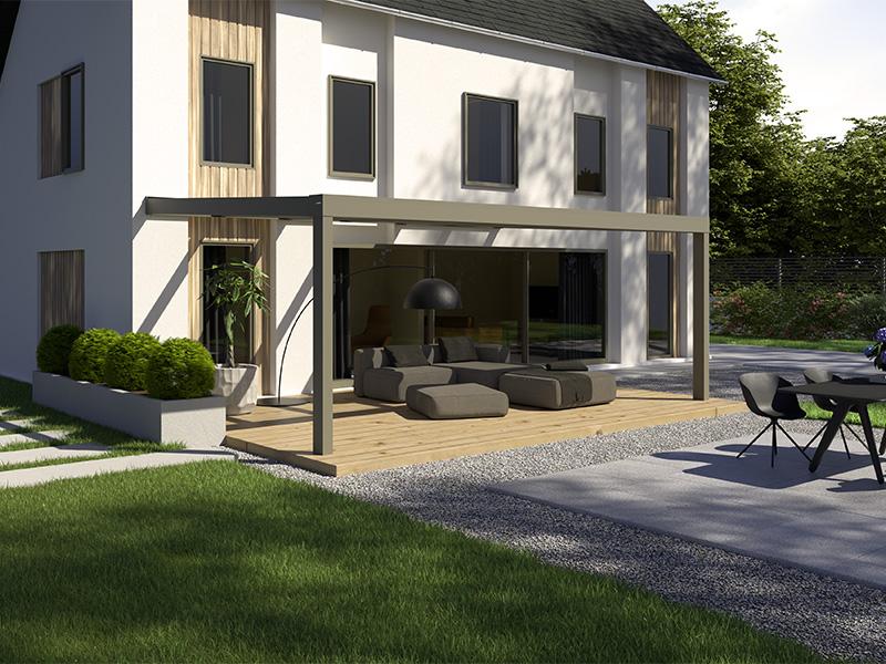 Aluminium Terrassenüberdachung TR20